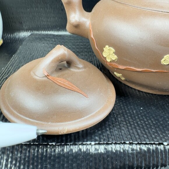 Vintage 1960s Yixing Zisha Clay Teapot RedWare Hand Made Marked Jug Tea Pot VTG - Picture 6 of 16